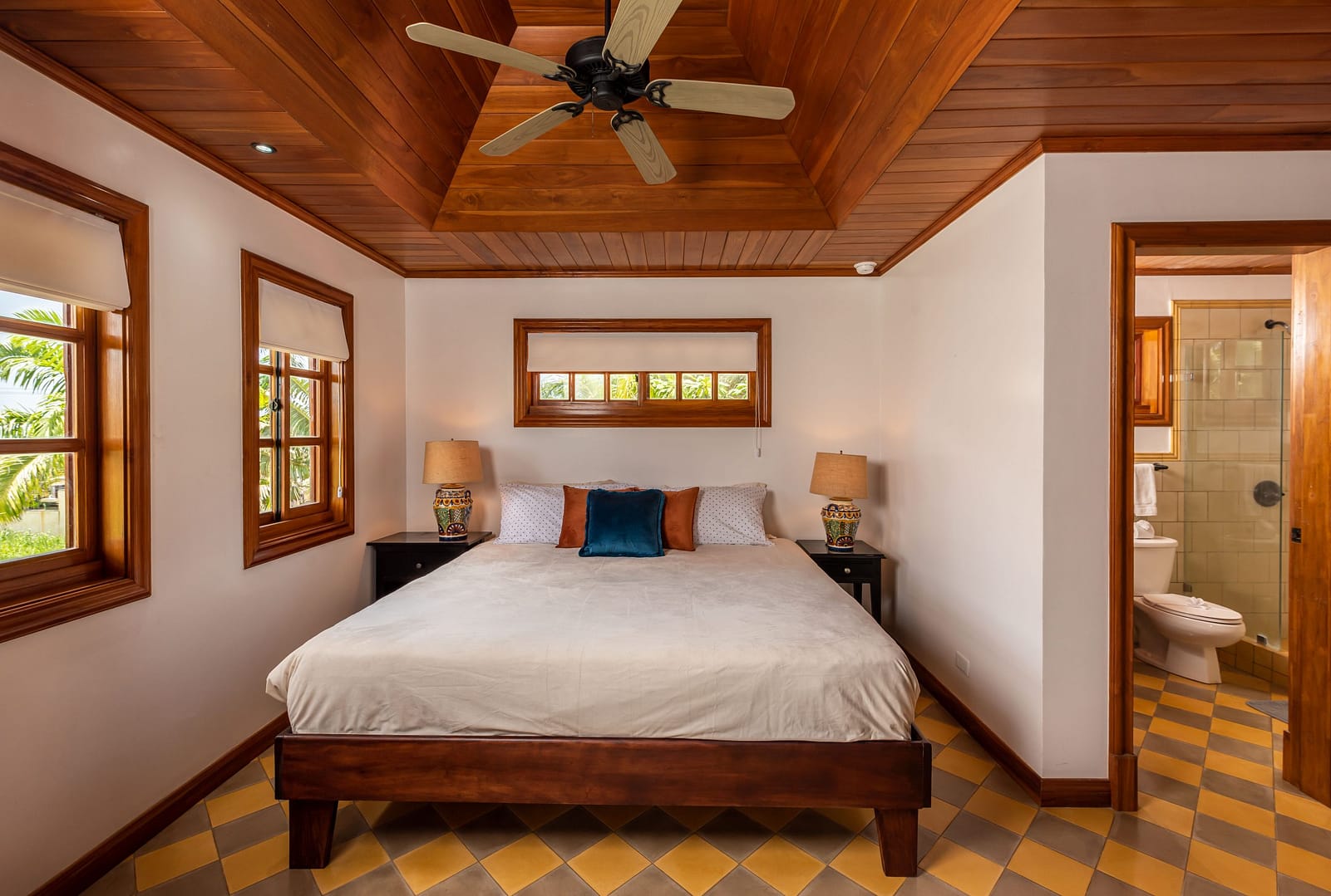 Guest Bedroom at Courtyard Villa #1 in Langosta, Costa Rica