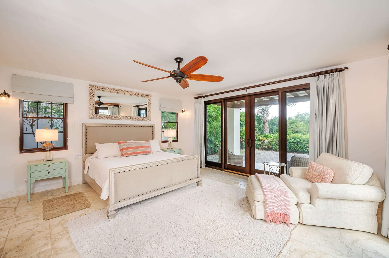 Carolina del Mar primary suite with a garden view.
