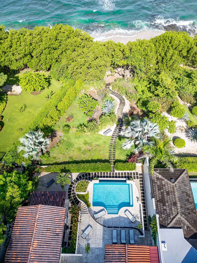 Carolina del Mar aerial view from the home to the beach